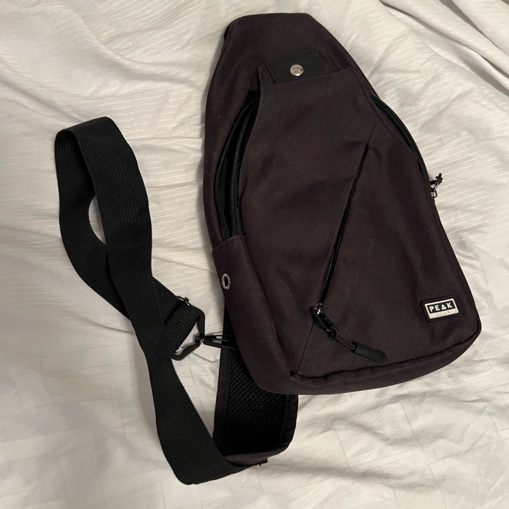 Black one strapped bag